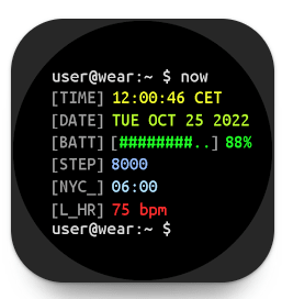 Application gratuite Cadran de montre terminal