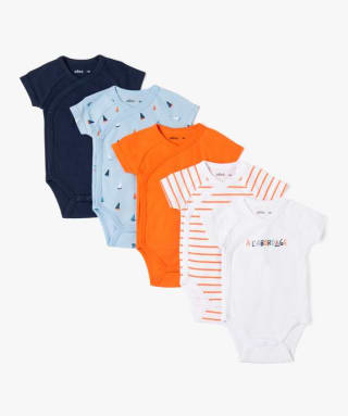 Bodies à manches courtes pour bébé garçon (lot de 5) à 5,99