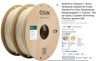 1 KG eSUN PLA+ Filament 1.75mm voor €16,54 bij amazon