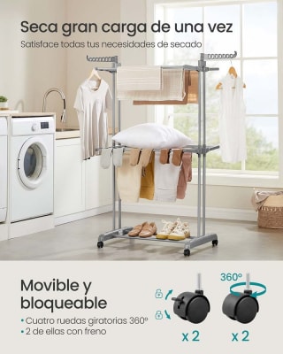 SONGMICS tendedero plegable 3 niveles por 15,93€