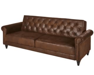 Sofá cama Lise 3/4 plazas microgamuza marrón por 339.15€