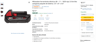 Herramienta eléctrica 2.0 litio compacto por $612 | Oferta Amazon