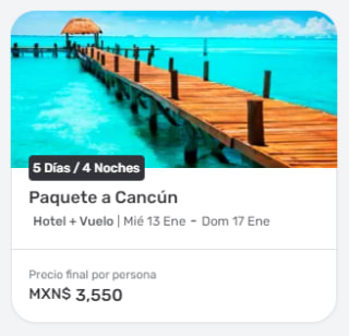 Paquete Toluca a Cancún (6 días/5 noches) por $3,331 en Despegar