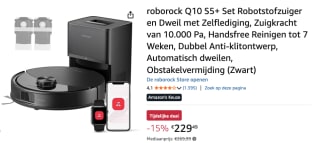 Roborock Q10 S5+ Set Robotstofzuiger voor €229,49 bij Amazon