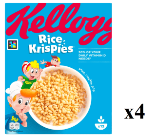 4 Paquetes de Cereales Kellogg's Rice Krispies 360g por 10.18€