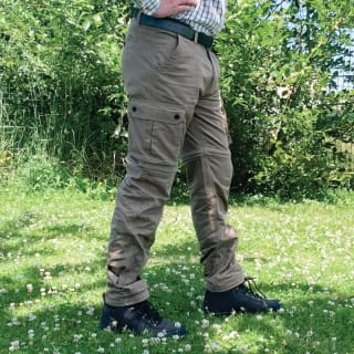 Pantalon treillis 6 poches homme 3 en 1 coton beige à 5€