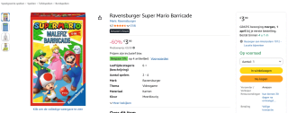 Ravensburger Super Mario Barricade voor €3,99