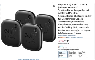 eufy Security SmartTrack Link 4-pack voor €39,99 bij Amazon