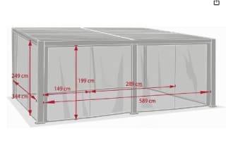 Moustiquaire Hespéride pour pergola bioclimatique Avila Graphite à 149,99€