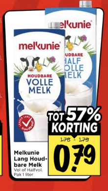 Melkunie lang houdbare melk voor €0,79 bij Vomar
