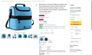 Bluelander Lonchera Portátil 10L Azul Capri por $169 | Amazon