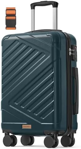 SONGMICS Maleta Cabina Candado TSA, Correa Incluida, ABS, 4 Ruedas Dobles por 29.87€
