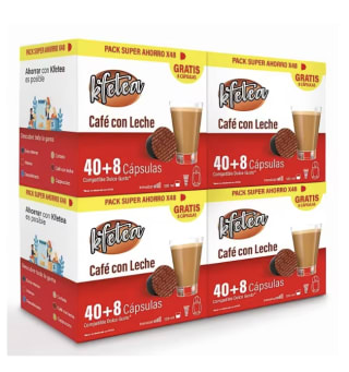 Kfetea Café con Leche 192 Cápsulas Dolce Gusto por 36,76€