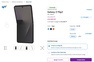 Samsung Galaxy Z Flip7 512GB por $14,999 en Telcel