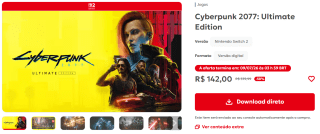 Cyberpunk 2077: Ultimate Edition por $480 | Nintendo Brasil