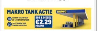 E95 en diesel voor €2,29 per liter bij Makro