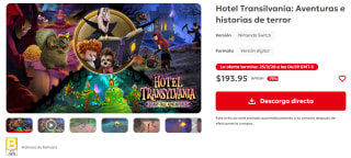Hotel Transilvania: Aventuras e historias de terror por $194 | Oferta Nintendo eShop