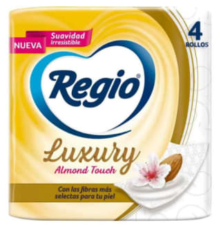 Papel Higiénico Regio Luxury Almond Touch 4 Rollos por $34 | Mi Tienda del Ahorro
