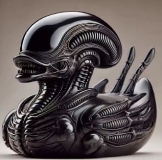 Estatua de resina de Pato alienígena malo, adorno OFERTA $4.849 En AliExpress.com
