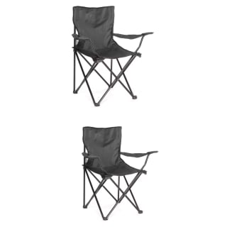 PACK de 2 sillas plegables con reposabrazos y bolsa de transporte por 18,11€