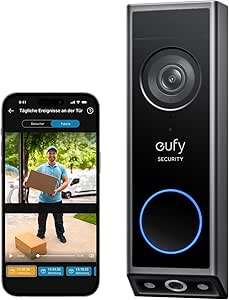 eufy Security Video Doorbell E340, dubbele camera voor €99 bij Amazon