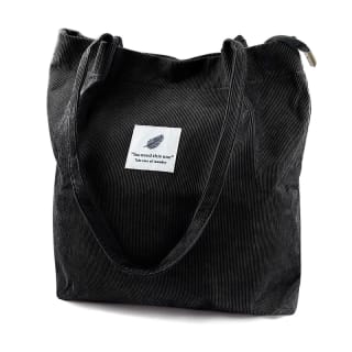 Bolso de Hombro de Pana Negro - Estilo Retro y Casual por 4.99€