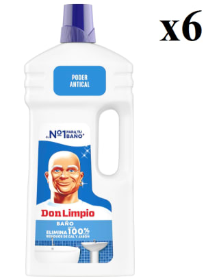 6 Botes de Limpiahogar Don Limpio Baño Líquido Detergente 1.5 I por 13.64€