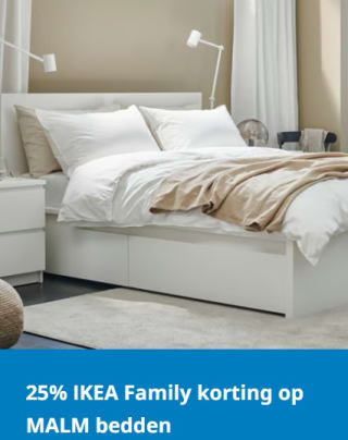 25% IKEA Family korting op de MALM bedden 24 t/m 30 maart