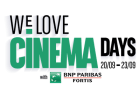 We Love Cinema Days 2026 — 1 ticket kopen = 1 gratis, tickets vanaf €9
