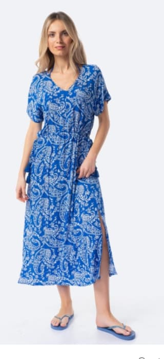 Vestido de viscosa con cordón en la cintura de mujer TEX por 9.99€.