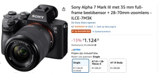 Sony a7 Mk III + FE 28-70mm OSS voor € €1.124,25 bij Amazon
