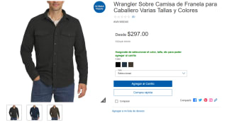 Sobre Camisa Wrangler por $297 | Oferta Costco