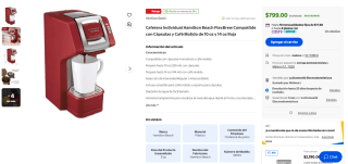 Cafetera Hamilton Beach FlexBrew por $799 | Oferta Walmart