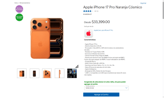 iPhone 17 Pro 512GB por $25,899 | Costco (Banamex)