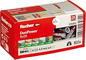 fischer Duopower, Gris, 5X25 100 ud por 5.09€