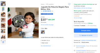 Peluche 23cm Felpa Suave por $82 | Mercado Libre