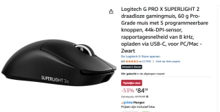 Logitech G PRO X SUPERLIGHT 2 draadloze gamingmuis, voor €84,99 bij Amazon