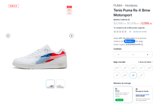 Tenis Puma Rs-X BMW Motorsport por $1,099 | InnovaSport