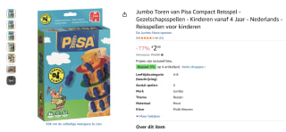 Jumbo Toren van Pisa Compact Reisspel voor €2,99 bij Amazon
