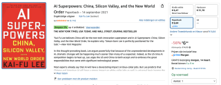 AI Superpowers: China, Silicon Valley, and the New World Order” van Kai-Fu Lee €6,64