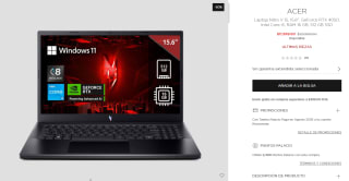Acer Nitro V 15 15.6" RTX 4050 i5 16GB 512GB por $12,000 | El Palacio de Hierro