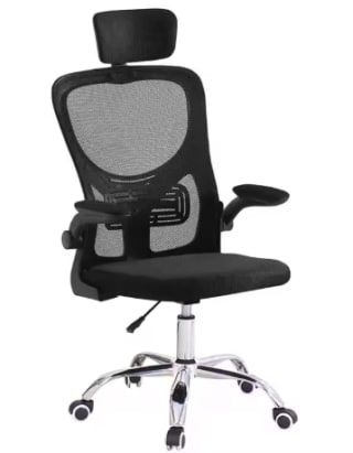 Silla ergonómica oficina soporte lumbar reposacabezas por 40.48€