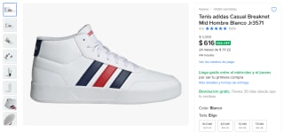 Tenis Adidas Breaknet Mid por $616 | Mercado Libre