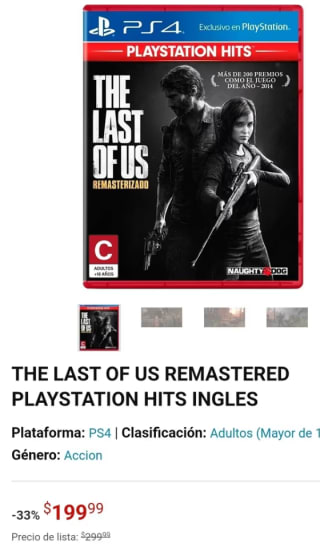 The Last Of Us PS4 por $200 | Game Planet