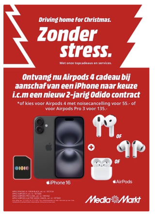 Gratis Apple Airpods 4 bij een nieuw 2-jarig Odido Abonnement i.c.m. een iPhone