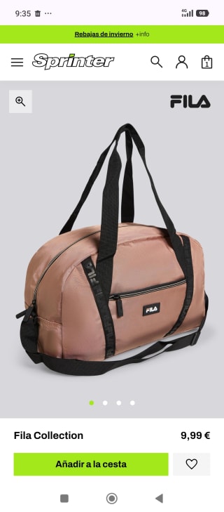 Fila Collection Bolsa Deporte Pequeña Marrón por 9.99€