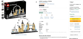 LEGO Londres 468 piezas por $735 | Oferta Amazon