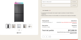 Refrigerador LG Side by Side 23 pies Essence Smart Inverter por $13,509 | PayPal