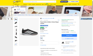 Tenis Fútbol Adidas Unisex Negro por $449 | Mercado Libre