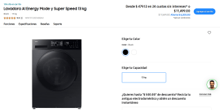 Lavadora Frontal Samsung 13kg por $7,941 | EcoRenueva